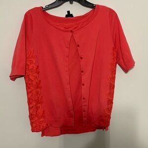 Pink Talbots Cardigan and Tank Top